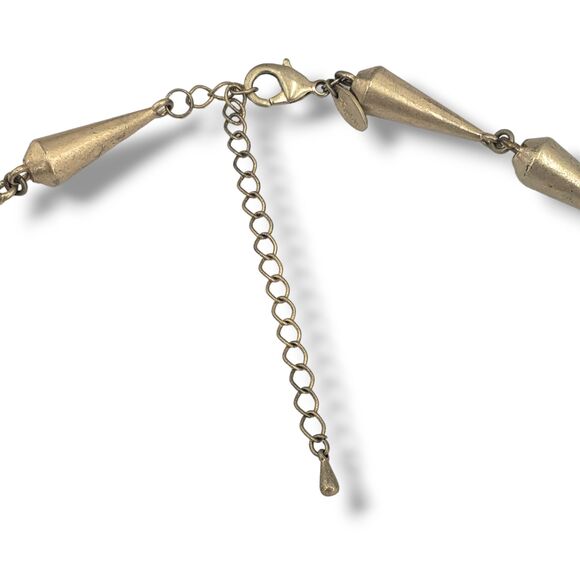 lia sophia Rumor Brushed Matte Gold Tone Cone Bead Long Necklace Heavy - Picture 10 of 12